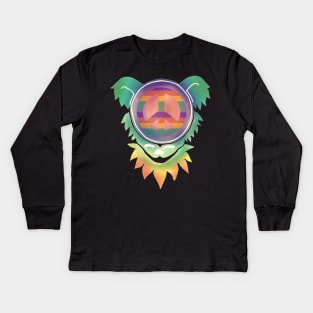 Artful Dead Bear Stealie Kids Long Sleeve T-Shirt